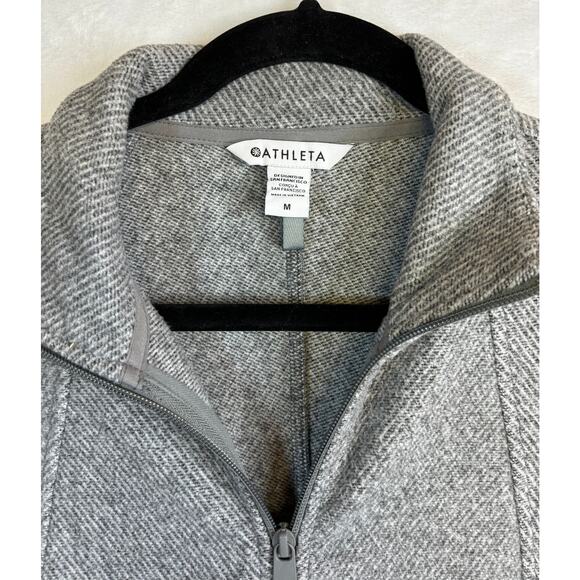 Athleta Stroll Fleece Full Zip Jacket Women's Size Medium Gray Hike Outdoor Walk - Picture 5 of 10